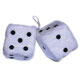 www.meinvoyager.de - FUZZY DICE 9CM WEIß