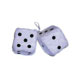 www.meinvoyager.de - FUZZY DICE 6CM WEIß