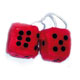 www.meinvoyager.de - FUZZY DICE 6CM ROT