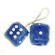 www.meinvoyager.de - FUZZY DICE 6CM BLAU