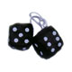 www.meinvoyager.de - FUZZY DICE 7CM SCHWARZ