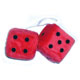 www.meinvoyager.de - FUZZY DICE 9CM ROT